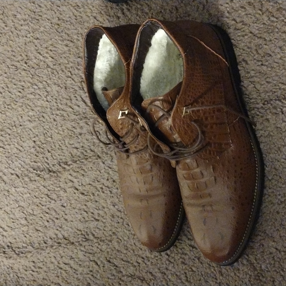 Brown snake-skin Boots